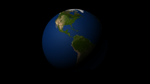 Render of the Earth after adding the ocean shader. Click for full size image.