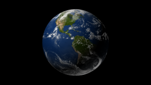 Render of the Earth after adding the cloud layer. Click for full size image.