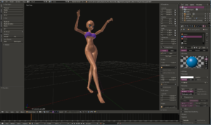 A simple posed character I created using the ManuelLab plugin in Blender.