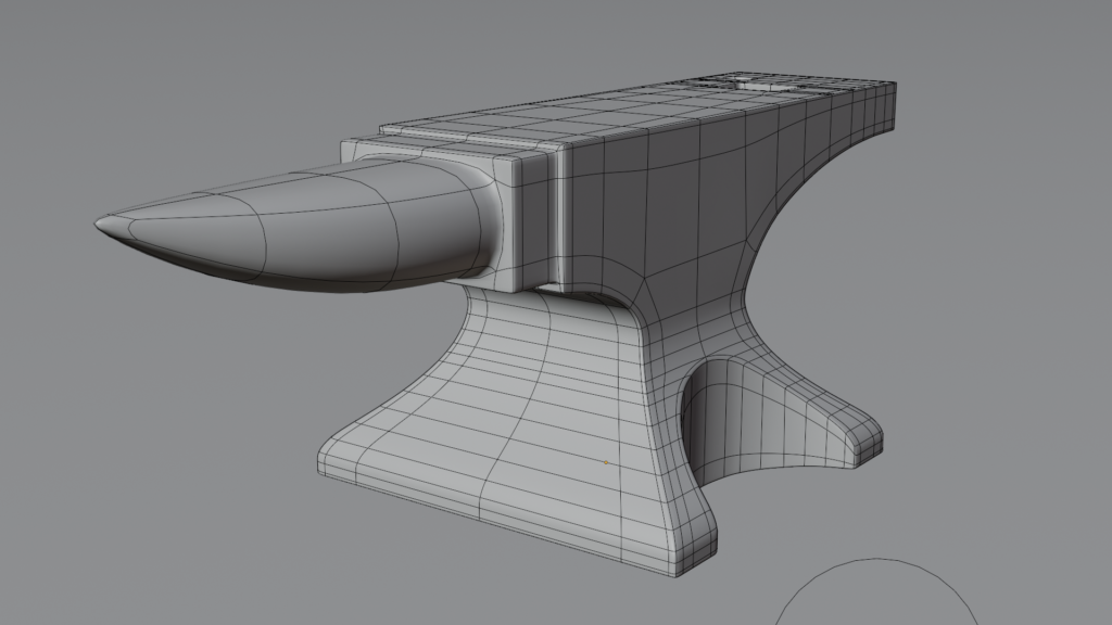 Wireframe render of the anvil